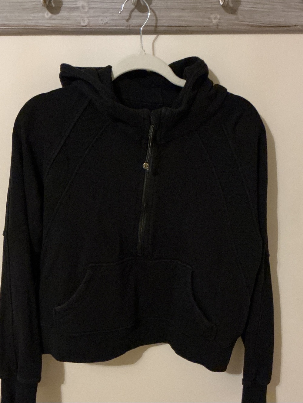 lululemon athletica Black Half-Zip Hoodie Sweater